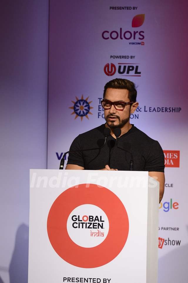 Aamir Khan at Launch of Global Citizen Festival of India