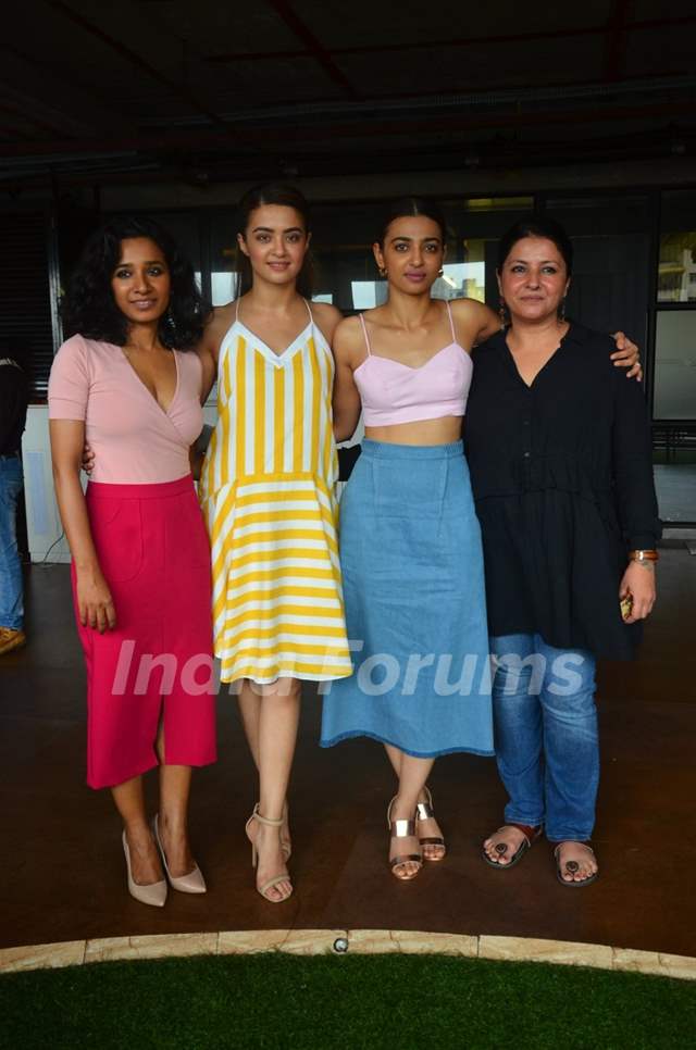Leena Yadav, Surveen Chawla, Tannishtha Chatterjee and Radhika Apte at Promotion of film 'Parched'