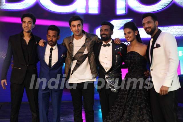 Ranbir Kapoor with the judges on the sets of The Dance Plus 2