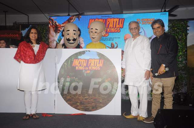 Vishal Bharadwaj and Gulzar at Music Launch of Motu Patlu – King of Kings