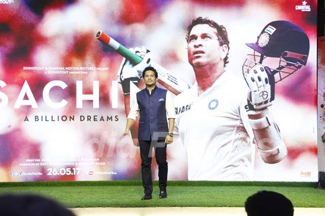 Sachin Tendulkar at the launch of Sachin Anthem of film 'Sachin: A Billion Dreams'