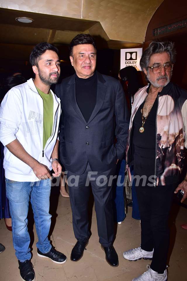 Siddhanth Kapoor, Anu Malik, Shakti Kapoor at 'Bombairiya' screening