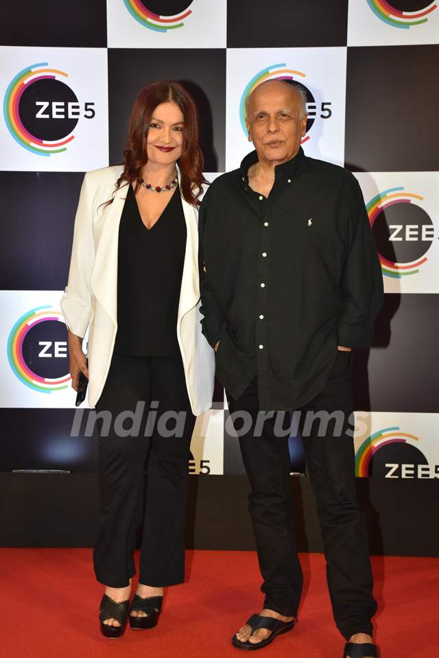 Mahesh Bhatt and Pooja Bhatt snapped at Zee5 Event Media