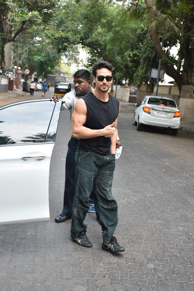 Tiger Shroff was spotted outside polling centre