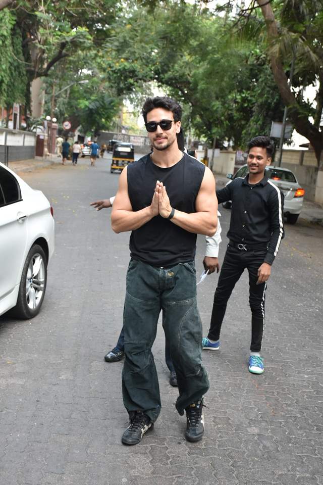 Tiger Shroff was spotted outside polling centre