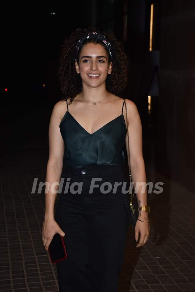 Sanya Malhotra snapped at special screening of India's Most Wanted. Media