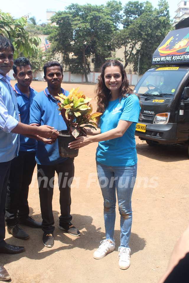 Dia Mirza snapped at a school celebrating World Environment Day