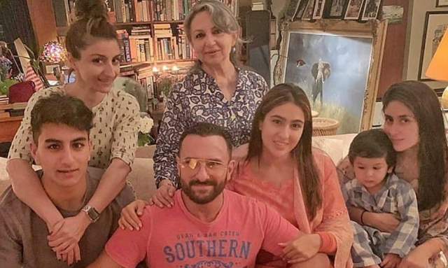 Siaf Ali Khan with his family