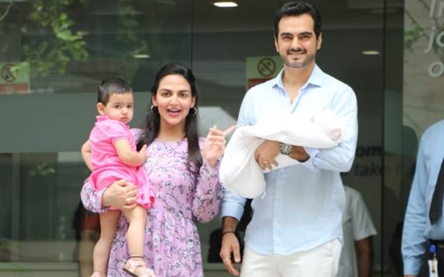 Esha Deol with her new born baby