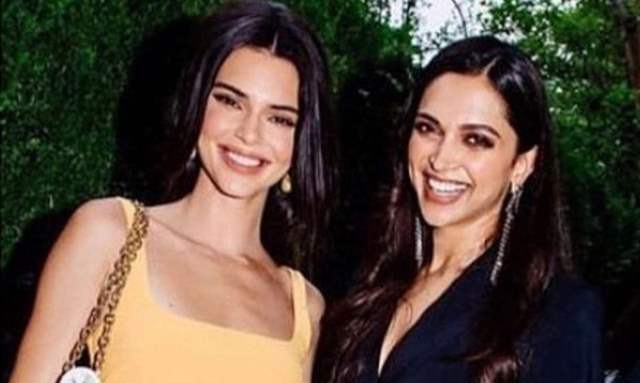 Deepika Padukone posing with Kendall Jenner in New York 