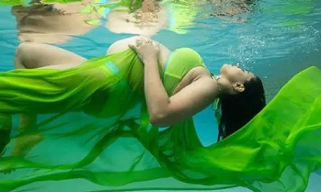 Piictures from Sameera Reddy's underwater maternity shoot