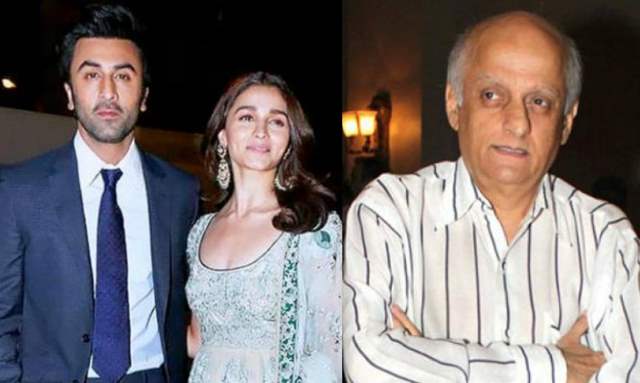 Mukesh Bhatt and Alia with Ranbir