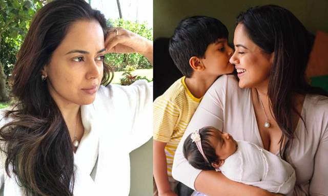 sameera reddy with her kids