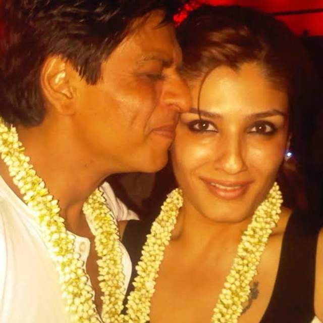 Shah Rukh Khan and Raveena Tandon