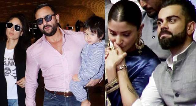 Virat Kohli Anushka Sharma Saif Ali Khan Taimur Ali Khan Kareena Kapoor Khan