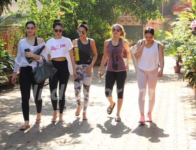 Malaika, Amrita, Kim, Gabrielle spotted at Diva Yoga