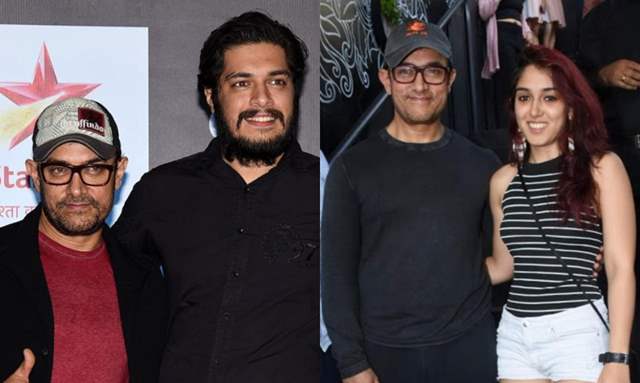 Aamir Khan with his children Junaid and Ira