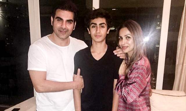 Arbaaz Khan with Malaika Arora and son Arhaan Khan