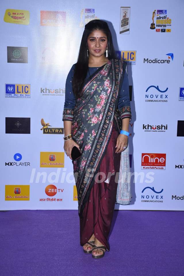 Sunidhi Chauhan snapped at Mirchi Awards 2020