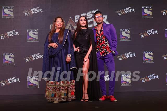 Geeta Kapur, Malaika Arora, Terence Lewis during the launch of India's Best Dancer