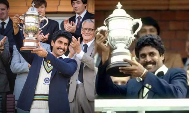 Ranveer Singh lifts the iconic 83 world cup!