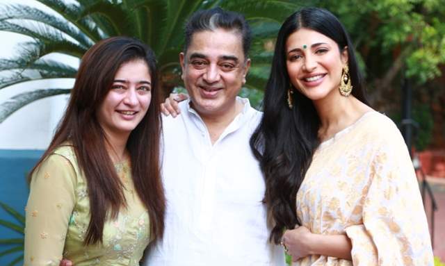 shruti haasan dad Kamal Haasan, mom Sarika and sister Akshara 