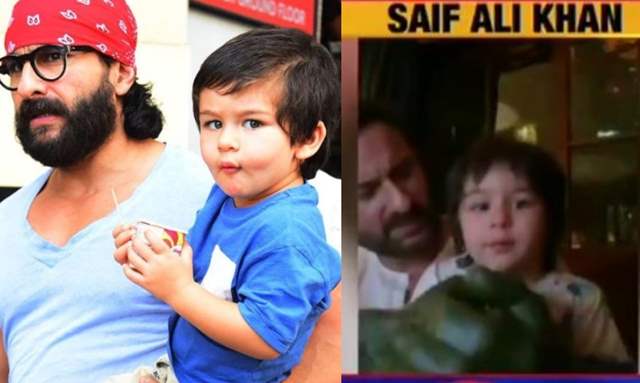 Taimur makes televison debut with Saif 