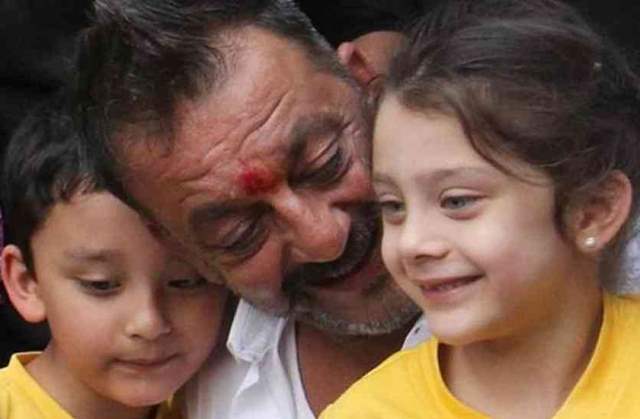 Sanjay Dutt with his kids