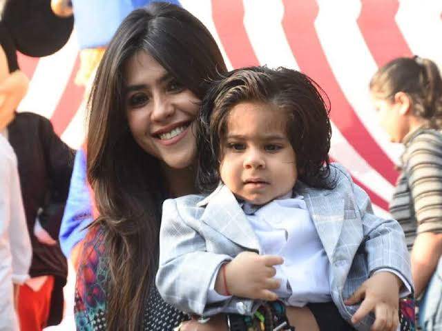 Ekta Kapoor with her son