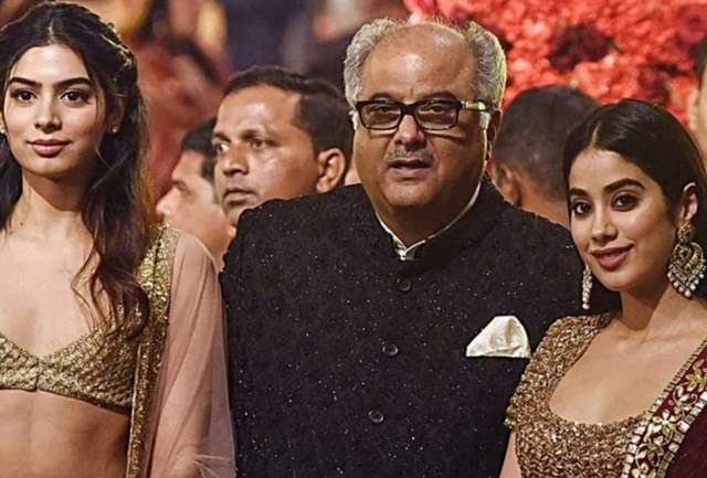 Boney Kapoor Khushi Kapoor Janhvi Kapoor