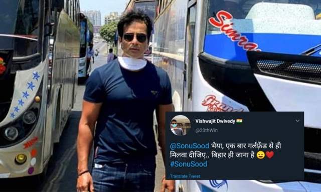 Fan Asks Sonu Sood to Reunite him with Girlfriend in Bihar