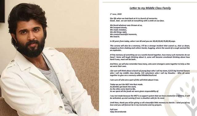 Vijay Deverakonda letter