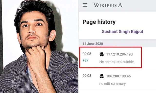 Wikipedia Sushant Singh Rajput’s Death