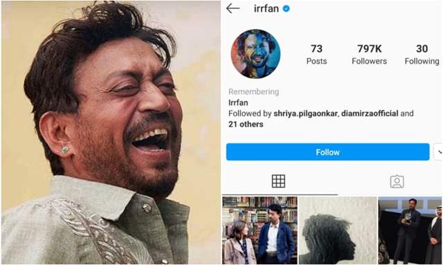 Instagram Memorializes Irrfan Khan’s Account