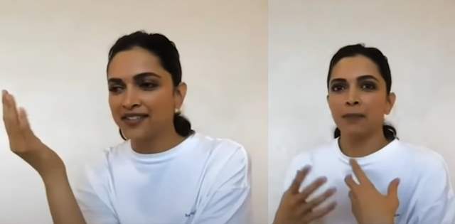 Deepika Padukone speaking