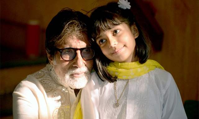 Amitabh Bachchan and Aaradhya 