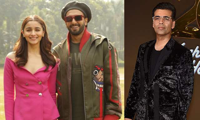 Alia Bhatt, Ranveer Singh and Karan Johar