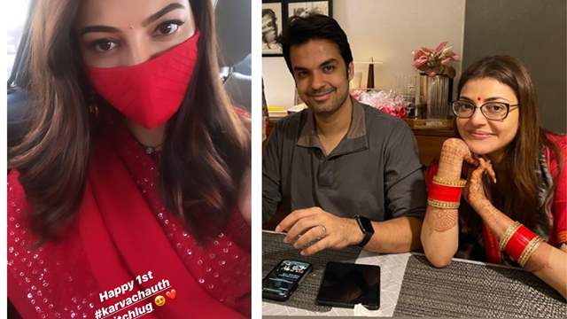 Kajal Aggarwal celebrates her first Karwa Chauth with husband Gautam Kitchlu