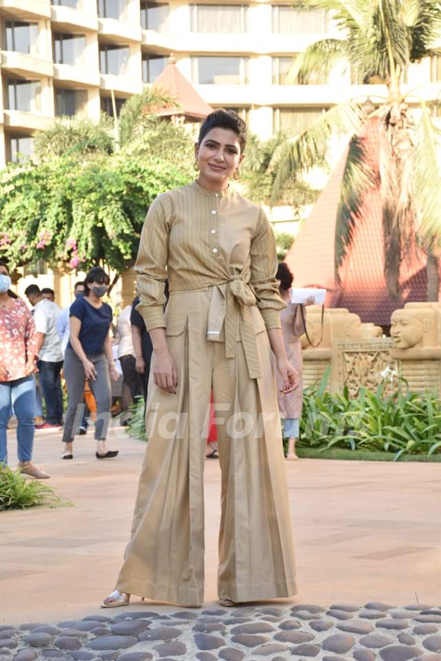 Samantha Akkineni Snapped At The Promotions Of Family Man Season 2 Media