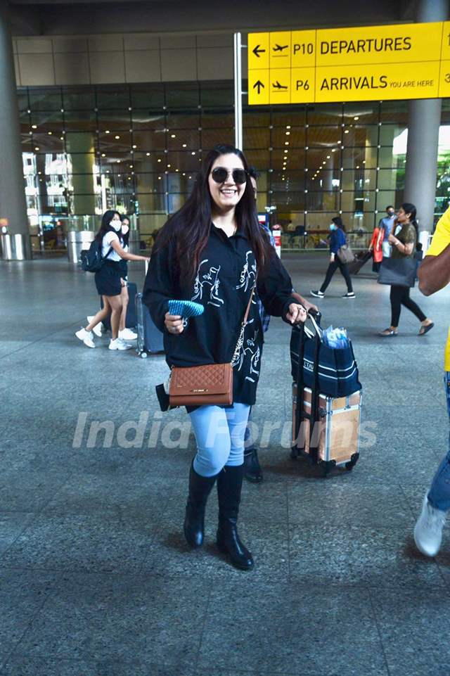 Sapna Choudhary snapped at airport