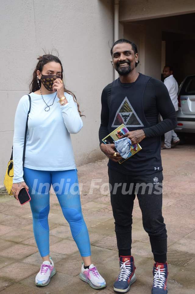 Remo D'Souza and wife snapped in Versova