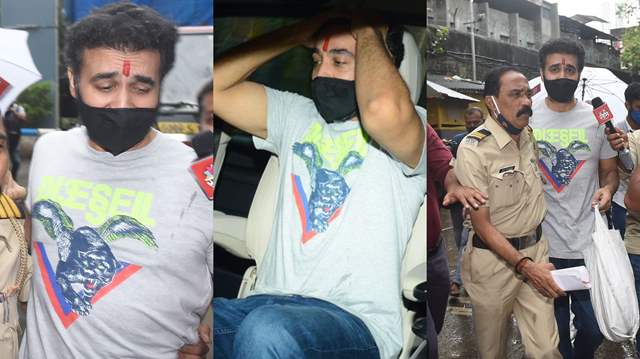 Photos: Raj Kundra looks pale, distressed as he is released from Jail | India Forums