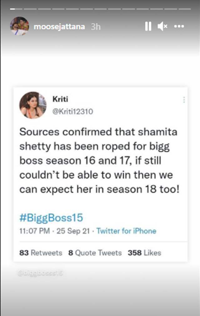 Moose Jattana takes a jibe at Shamita's participation in 'Bigg Boss 15