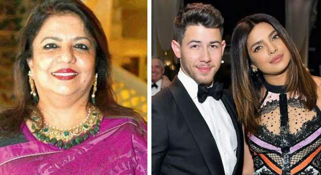 Madhu Chopra and Priyanka Chopra and Nick Jonas