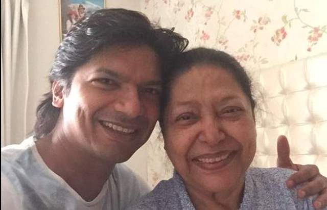 Shaan with his mother