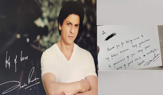 Shah Rukh Khan note