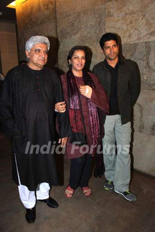 Farhan Akhtar With His parents