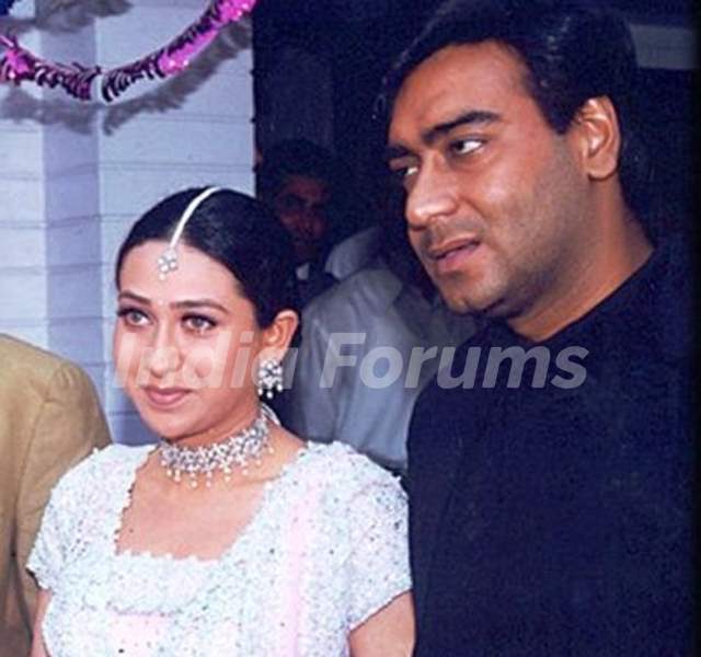 Ajay Devgan With His Ex-Girlfriend Karisma Kapoor