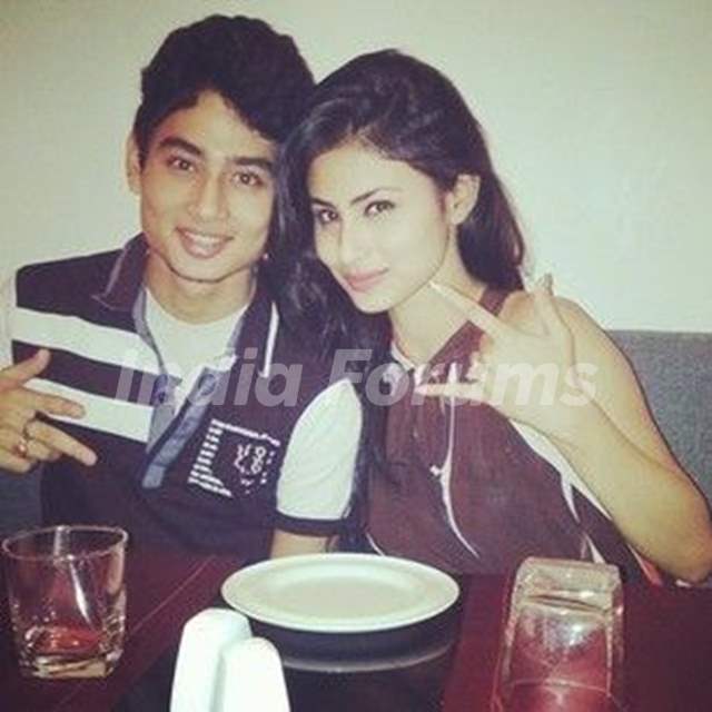 Mouni Roy with her brother