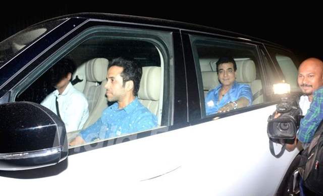 Tusshar Kapoor in his car